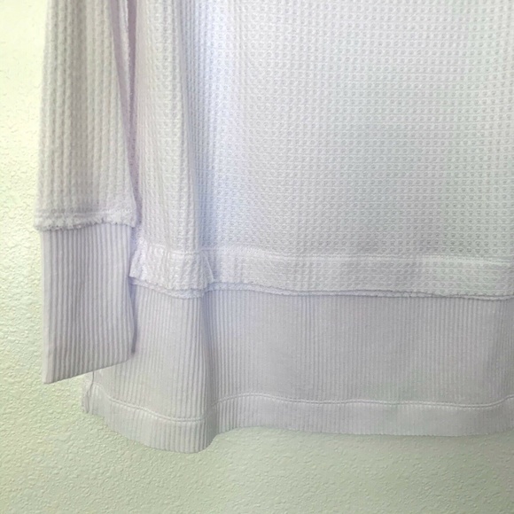 Free People White North Shore Thermal Top Tunic - Picture 5 of 8